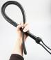 Preview: Kantschu Single Tail Whip - mit Klatsche 90cm in Schwarz und Rotschwarz