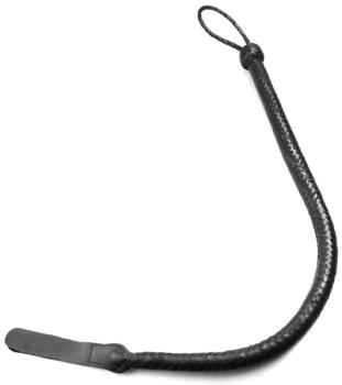 Kantschu Single Tail Whip - mit Klatsche 90cm in Schwarz und Rotschwarz